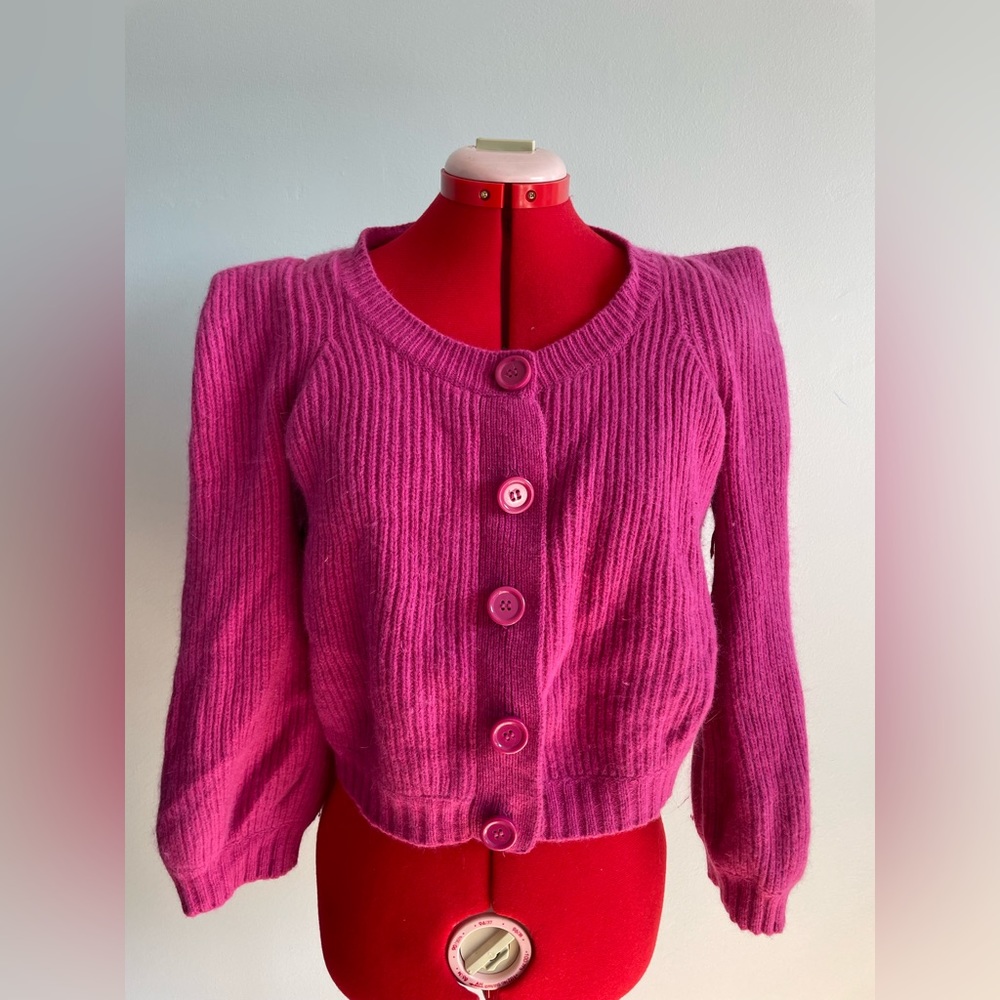 Vintage H&M hot pink cardigan sweater